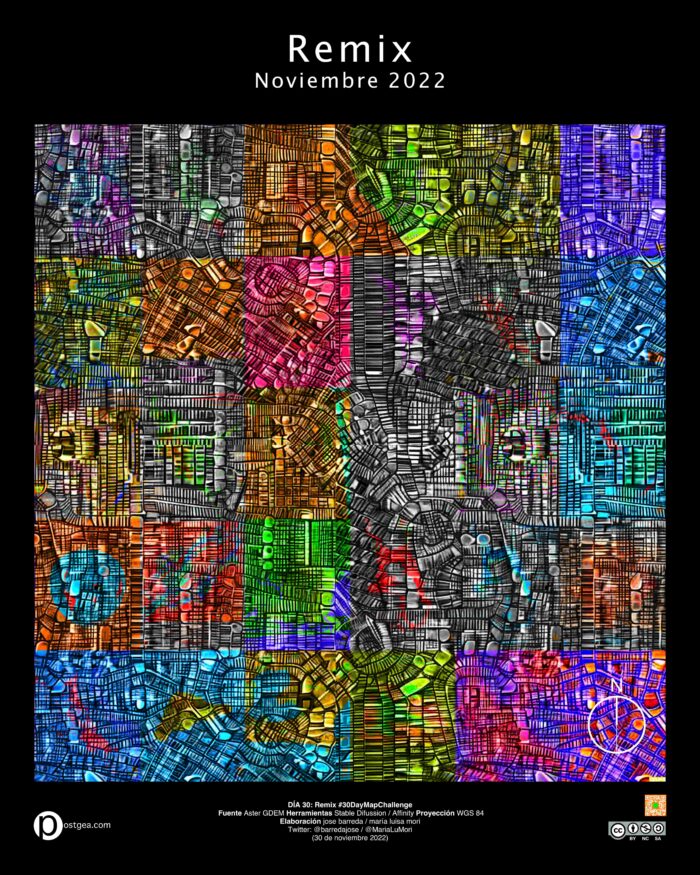 Reinterpretacion de remix de mapas de temáticas diversas noviembre 2022